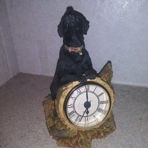 2002 Black Lab Living Stone Clock